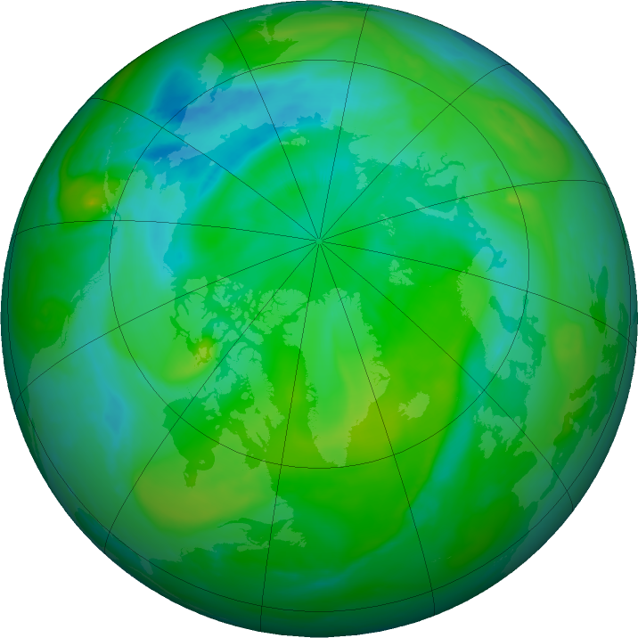 Arctic ozone map for 11 August 2022
